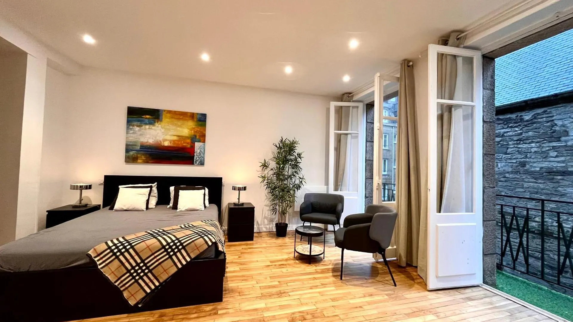 Superbe Grand Studio Avec Balcon Intra-Muros Saint Malo Franciaország
